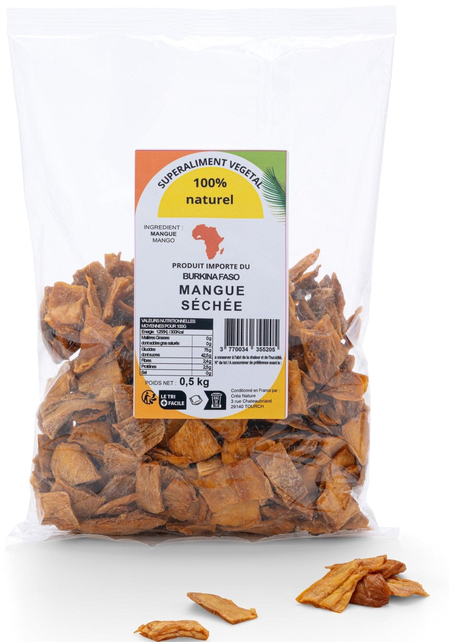 Mangue Séchée 100 % Naturelle – Sans Sucre Ajouté, Sans Conservateurs, Idéale pour Professionnels – 500g - FRUITS SAJE